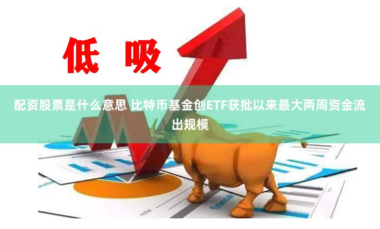 配资股票是什么意思 比特币基金创ETF获批以来最大两周资金流出规模