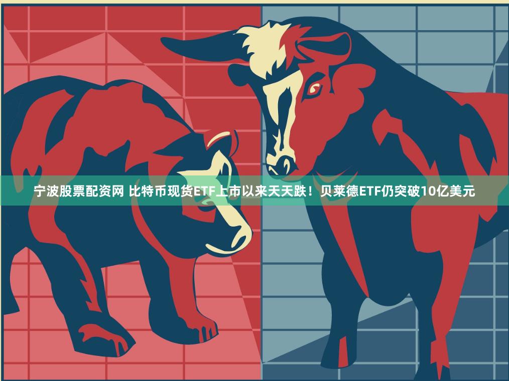 宁波股票配资网 比特币现货ETF上市以来天天跌！贝莱德ETF仍突破10亿美元