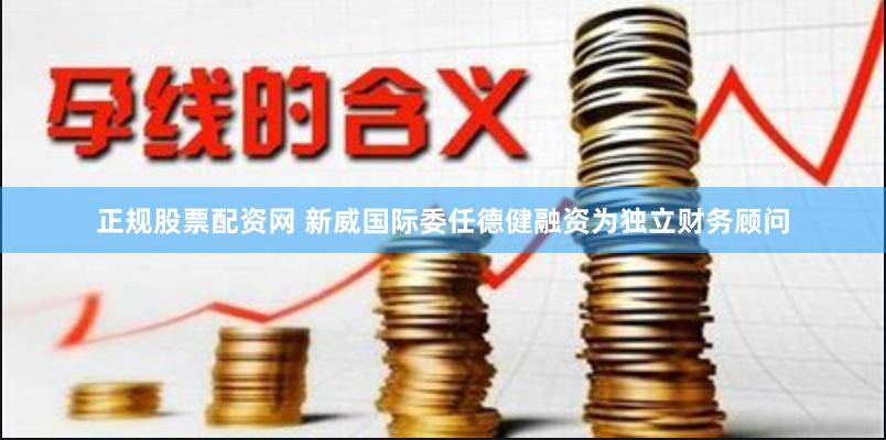 正规股票配资网 新威国际委任德健融资为独立财务顾问