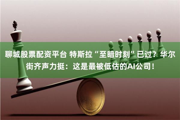 聊城股票配资平台 特斯拉“至暗时刻”已过？华尔街齐声力挺：这是最被低估的AI公司！